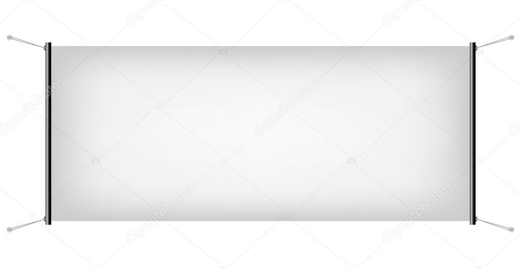 White Canvas Banner Stock Vector by ©cidepix 35466303